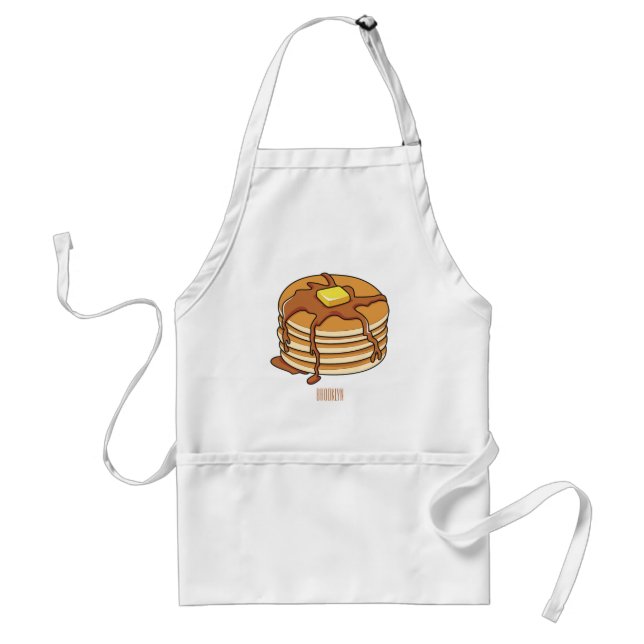 Pancake tecknad illustration förkläde (Framsidan)