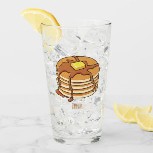 Pancake tecknad illustration glaskopp