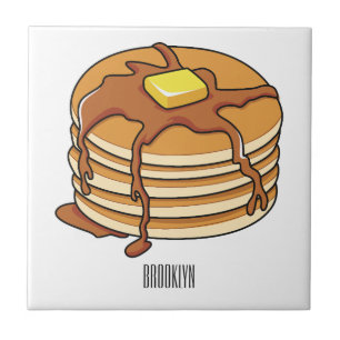 Pancake tecknad illustration kakelplatta
