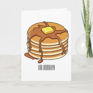 Pancake tecknad illustration kort