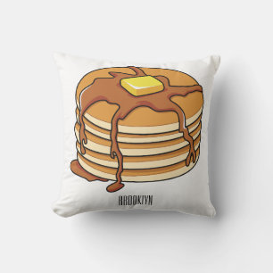 Pancake tecknad illustration kudde