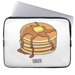 Pancake tecknad illustration laptop fodral