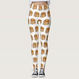 Pancake tecknad illustration leggings