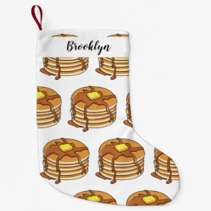 Pancake tecknad illustration liten julstrumpa