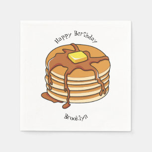 Pancake tecknad illustration pappersservett