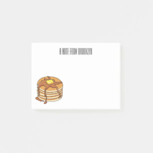 Pancake tecknad illustration post-it block