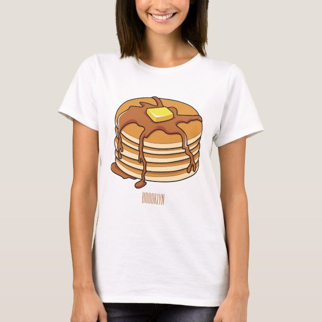 Pancake tecknad illustration t shirt (Framsida)