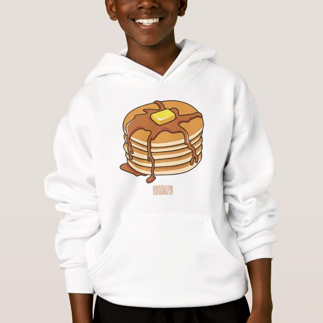 Pancake tecknad illustration t shirt (Framsida)