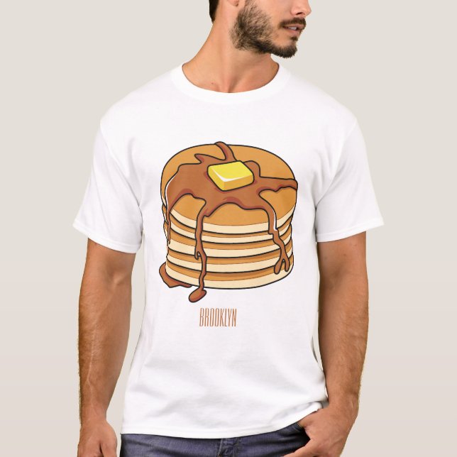 Pancake tecknad illustration t shirt (Framsida)