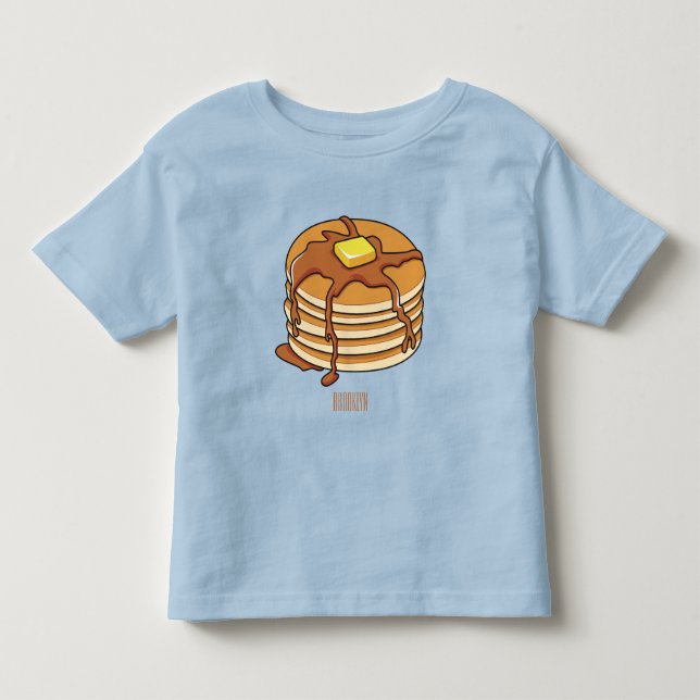 Pancake tecknad illustration t shirt (Framsida)