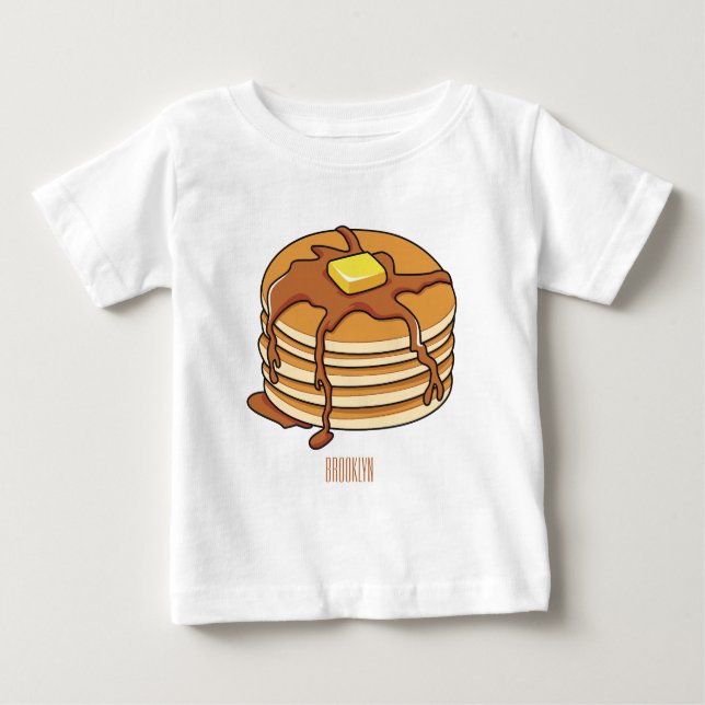 Pancake tecknad illustration t shirt (Framsida)