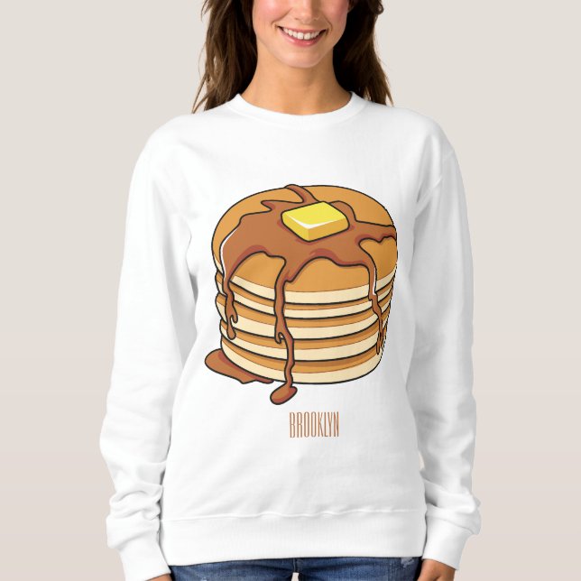 Pancake tecknad illustration t shirt (Framsida)