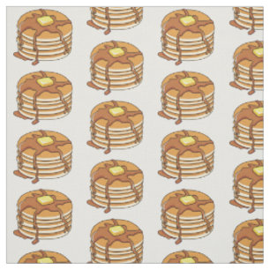 Pancake tecknad illustration tyg