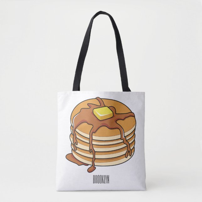 Pancake tecknad illustration tygkasse (Framsida)