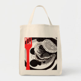 Pancakes and Fork Tote Bag Tygkasse