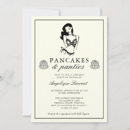 Pancakes and Panties Lingerie Bridal Shower  Inbjudningar