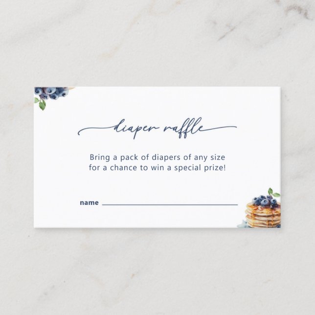 Pancakes Baby BrunchBaby Shower Diaper Raffle Card Visitkort (Framsida)