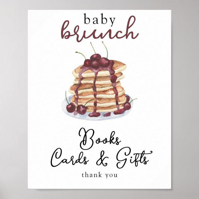 Pancakes Babydusch Bokar, Kort och gåvor Poster (Framsidan)