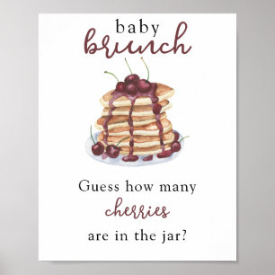 Pancakes Babydusch Gissa hur många körsbär Poster