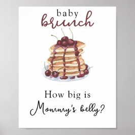 Pancakes Babydusch Hur stor är Mamma Blocky? Poster