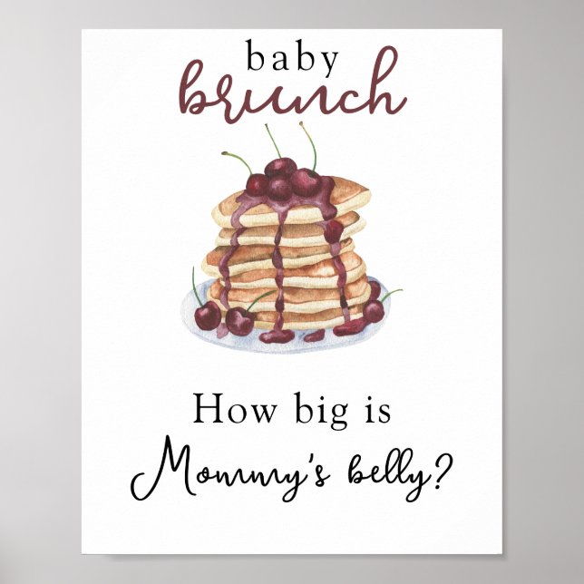 Pancakes Babydusch Hur stor är Mamma Blocky? Poster (Framsidan)
