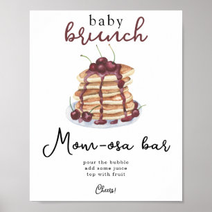 Pancakes babydusch Momosa pub Poster
