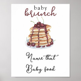 Pancakes Babydusch Namn, baby Matchspelet Poster