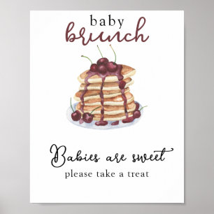Pancakes Babydusch Spädbarn är söt Poster