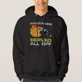 Pancakes betjänade hela Roligten Lineman Football  Hoodie