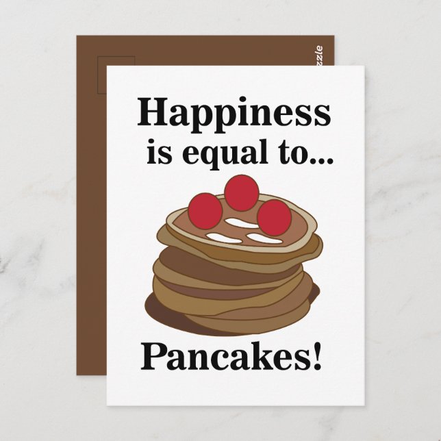 Pancakes Breakfast Food Vykort (Fram/baksida)