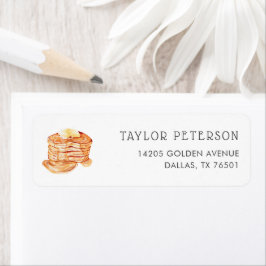 Pancakes Breakfast Party Return-adressetikett Returadress Etikett