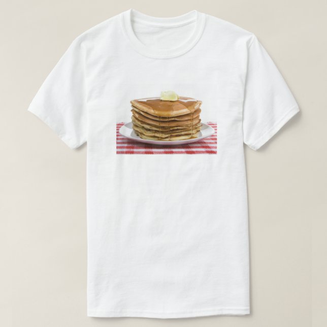 Pancakes Flap-Jackar Maple Syrup Butter Worth  Tee (Design framsida)