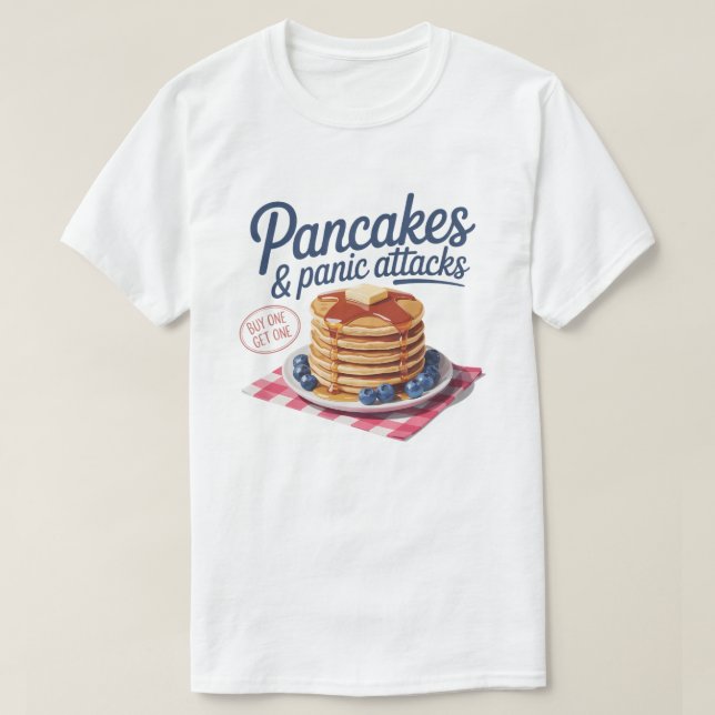 Pancakes-gåva, Fläckpyttefest, Food Älskare Tee (Design framsida)