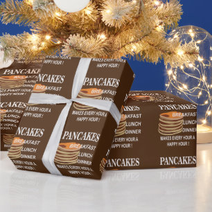 Pancakes gör varje timme i en Lycklig-timmars Pann Presentpapper