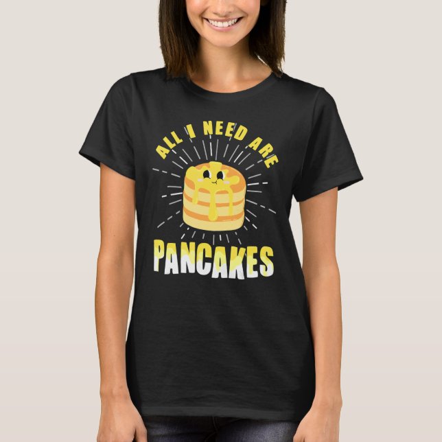 Pancakes gulliga Pancake T Shirt (Framsida)