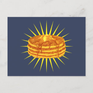 Pancakes Hotcakes Maple Syrup & Butter Vykort