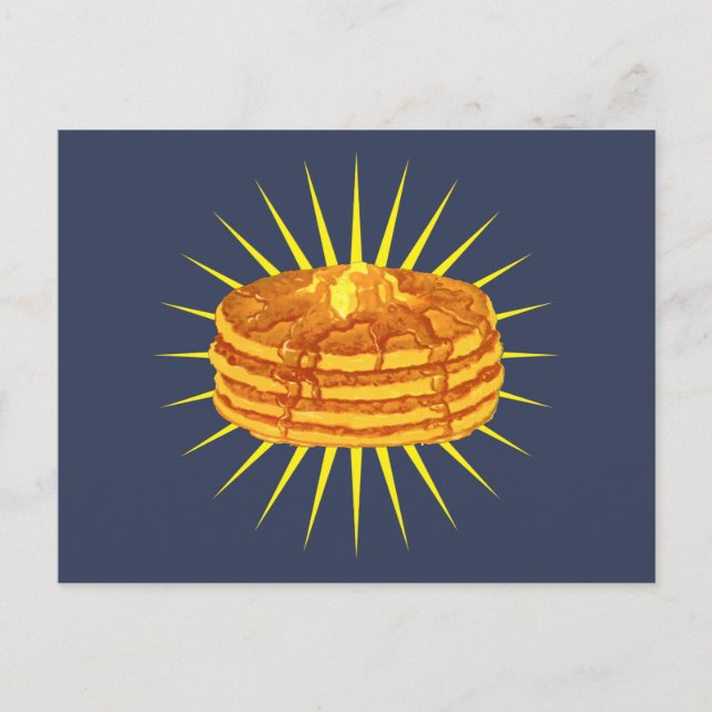 Pancakes Hotcakes Maple Syrup & Butter Vykort (Framsida)