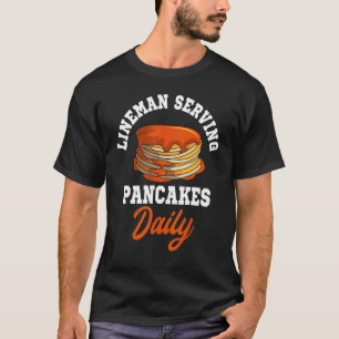 Pancakes Lineman Waffle Breakfast Flapjack Hotaka T Shirt