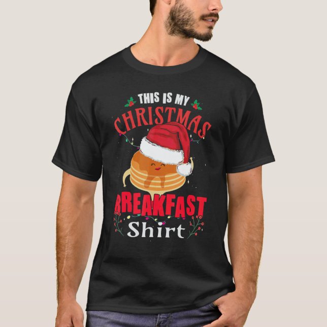 Pancakes maker   Christmas Breakfast Pancake T Shirt (Framsida)