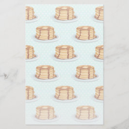 Pancakes med Maple Syrup & Polkadot Mönster Brevpapper