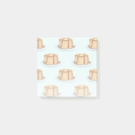 Pancakes med Maple Syrup & Polkadot Mönster Post-it Block