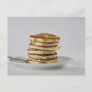 Pancakes med sirap vykort