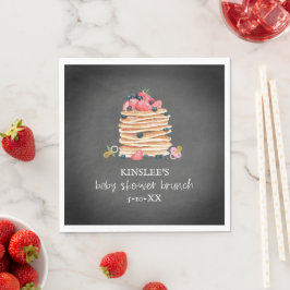 Pancakes & Nappar Baby Shower Brunch Chalkboard Pappersservett