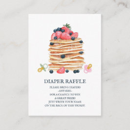 Pancakes + Nappar Baby Shower Diaper Raffle Tilläggskort