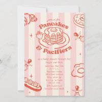 Pancakes Nappar Doodle Girl Baby Shower Brunch
