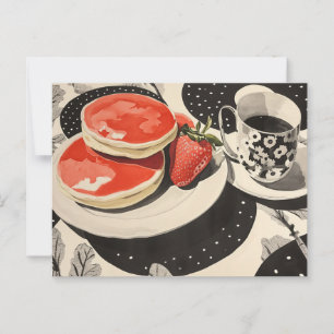 Pancakes och kaffe vykort