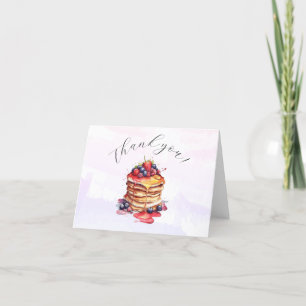 Pancakes och Nappar Brunch Baby Shower Tack Kort