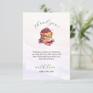 Pancakes och Nappar Brunch Baby Shower Tack Kort