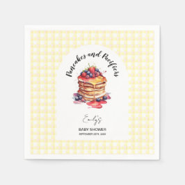 Pancakes och Nappar Gingham Play Baby Shower Pappersservett