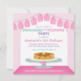 Pancakes och Pajamas Inbjudningar